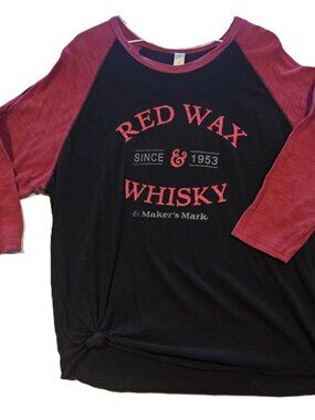 *Maker's Mark "Red Wax Since 1953" 3/4-Sleeve Raglan Baseball Tee*